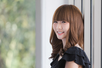 Young lady in black dress