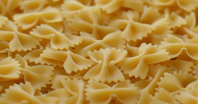 Dry uncooked farfalle