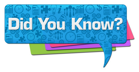 Did You Know Business Symbols Blue Colorful Comment Symbol 