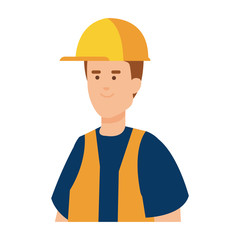 builder worker with helmet