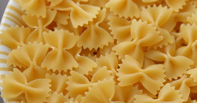 Uncooked Dry Butterfly pasta