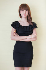 Young lady in black dress