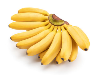 Bunch of bananas isolated on white background