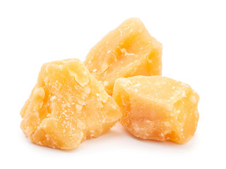 parmesan cheese isolated on white background