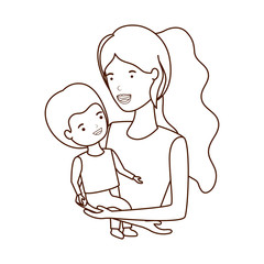 woman with baby avatar character