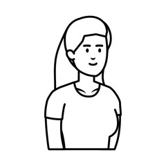 beautiful and young woman character