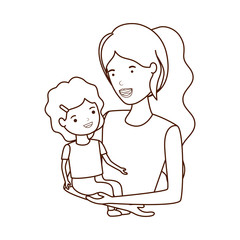 woman with baby avatar character