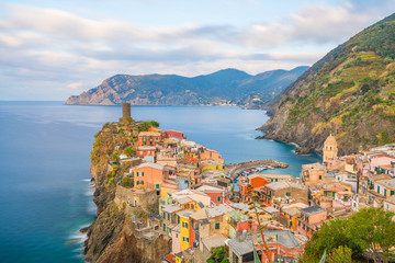 View of Vernazza. One of five famous colorful villages of Cinque Terre National Park