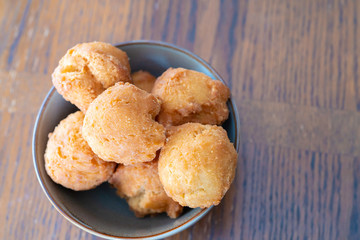 Nigerian Deep fried buns served in a bowl