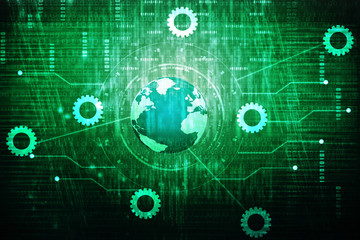 2d illustration Network community concept . Mixed media