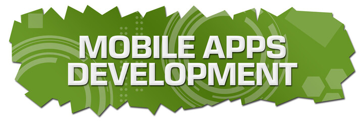 Mobile Apps Development Green Technical Background Cutout 