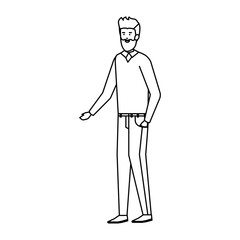 young man with beard avatar character