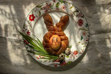 table setting for easter