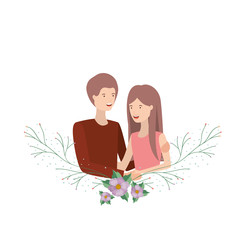 young couple avatar character