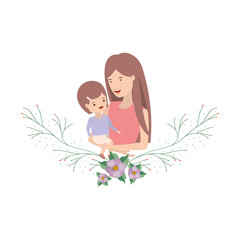 woman with baby avatar character