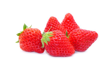 strawberry isolated on white background. Japanese strawberry.