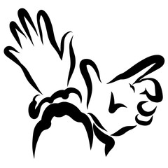 Sensual and expressive hand movement, Man and woman