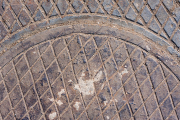 metal drain cover texture
