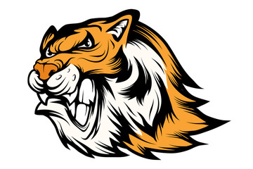Bengal Tiger sports mascot logo. Tiger mascot. Angry tiger face. Vector graphics to design