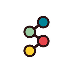 Atom logo design vector template