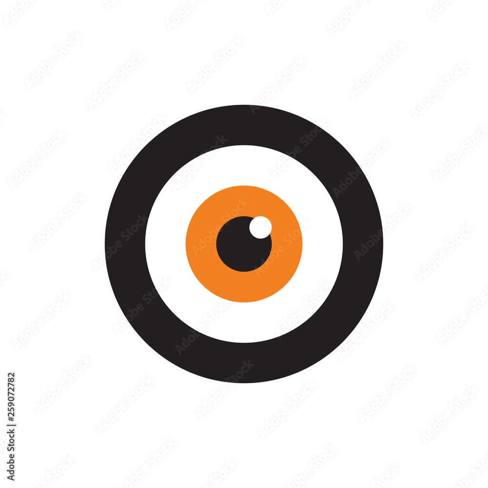 Poster camera icon logo design vector template