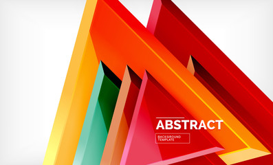 Triangular low poly background design, multicolored triangles