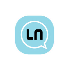 Fototapeta na wymiar Initial Letter Logo LN Template Vector Design
