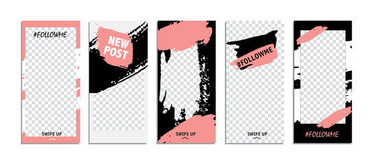 Trendy editable stories templates.