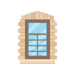 Modern window on white background. Vector illustration.
