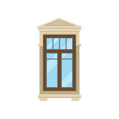 Window on white background. Vector flat illustration.