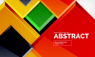 Square abstract background, glossy geometric design