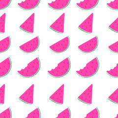 Watermelon seamless vector pattern.