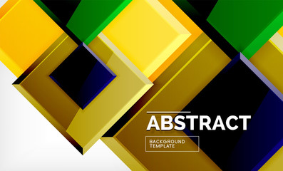 Geometric abstract background, modern square design