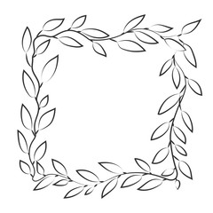 Vector illustration. Hand drawn floral wreath isolated on white background. Designe for wedding, invitation, greeting card, posters, blogs, postcard. Sketch style.