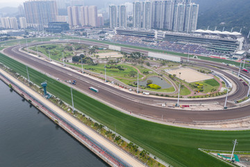 Fototapeta premium Sha Tin racecourse in Hong Kong