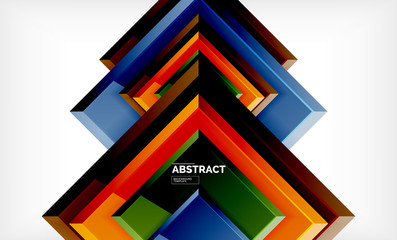 Geometric abstract background, modern square design