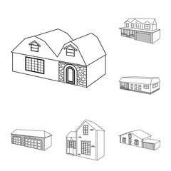 Isolated object of city and construction symbol. Collection of city and estate stock symbol for web.