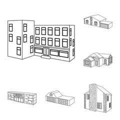 Fototapeta premium Isolated object of city and construction symbol. Set of city and estate stock symbol for web.