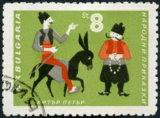 BULGARIA - 1964: shows Cunning Peter, series National Fairy Tales