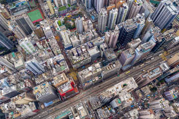 Hong Kong building from top