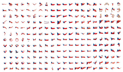 very big collection of vector flags of the Czechia