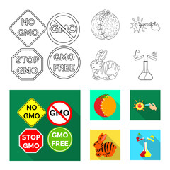 Fototapeta premium Vector design of test and synthetic logo. Collection of test and laboratory stock vector illustration.