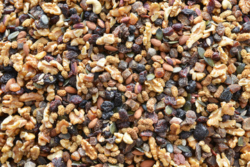 mixed nuts and background