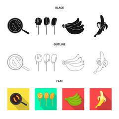 Vector design of natural and vegetarian icon. Collection of natural and eating stock symbol for web.