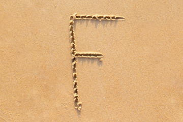 Sand Beach Alphabet: Letter F