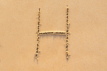 Sand Beach Alphabet: Letter H