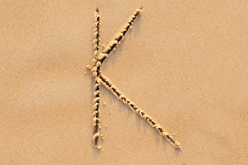 Sand Beach Alphabet: Letter K