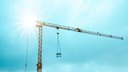 Baukran auf Baustelle