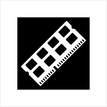 white ram module on black background clip art preview