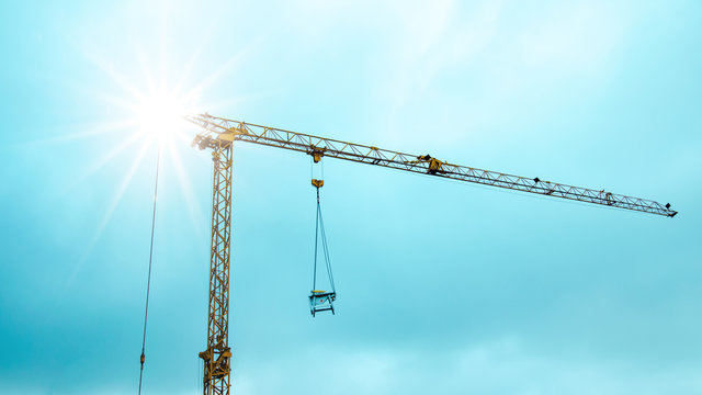 Baukran auf Baustelle